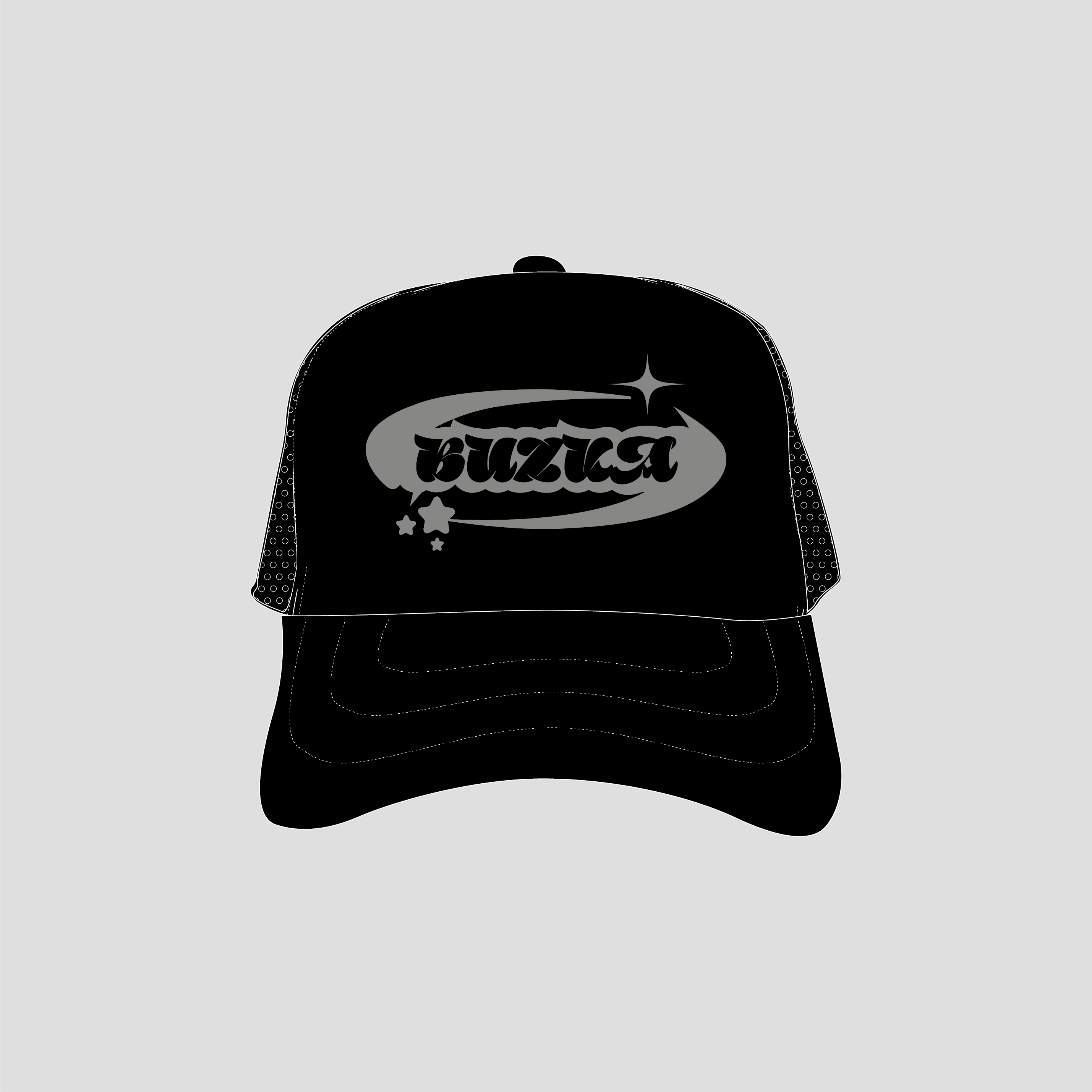 Black Buzka Trucker Cap